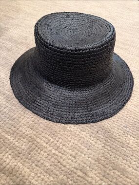 J crew Black Straw Hat S/M - Women's Summer Sun Hat